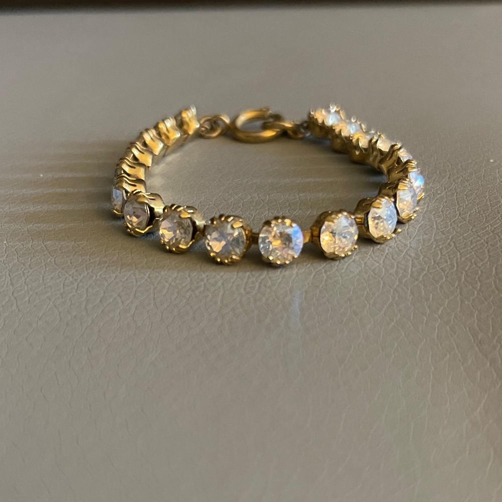 Victoria Lynn Gold and Clear Crystal Bracelet